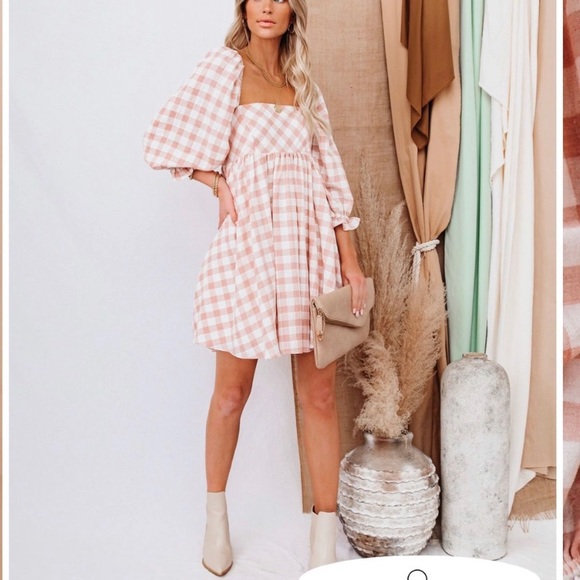 Vici Dresses & Skirts - NWT gingham babydoll dress